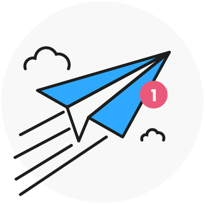 Fast email reply icon hover