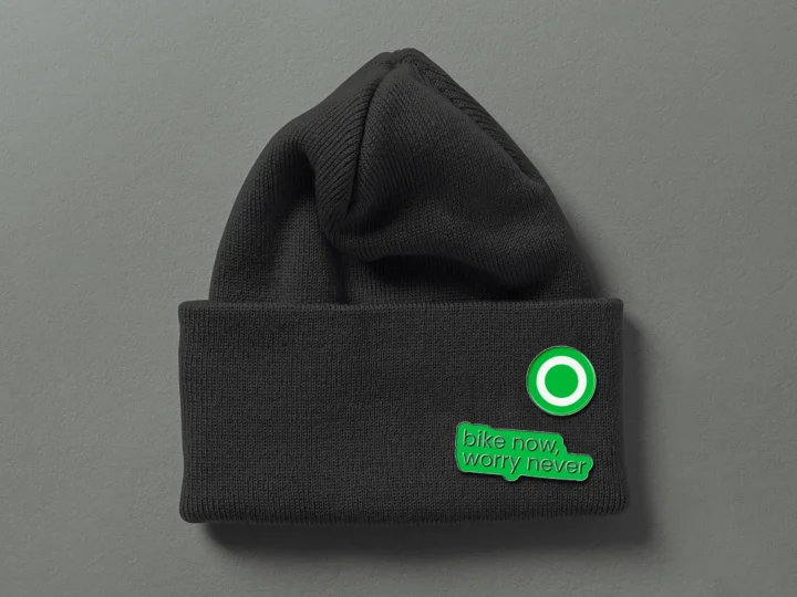 Joe Bike branded black beanie.