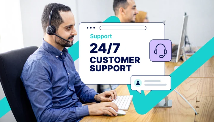 Nindohost customer support team and service illustrations.