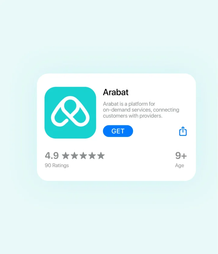Arabat listing in the mobile app store.