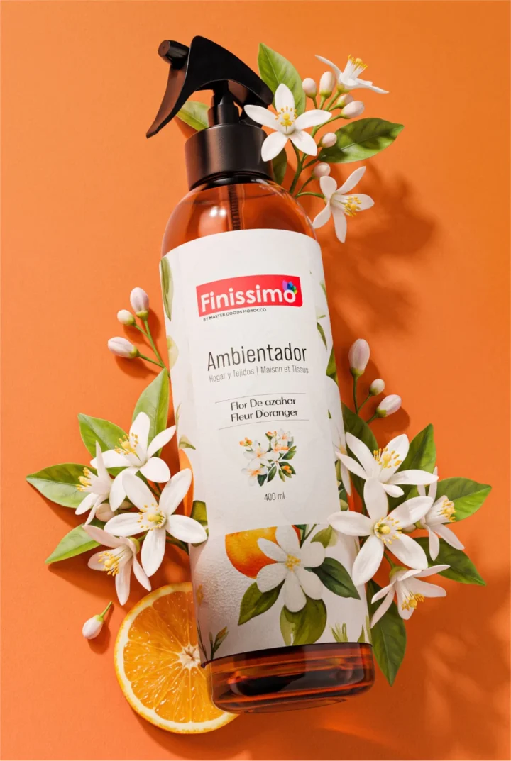 Finissimo Orange Blossom fragrance spray with its botanical illustration.