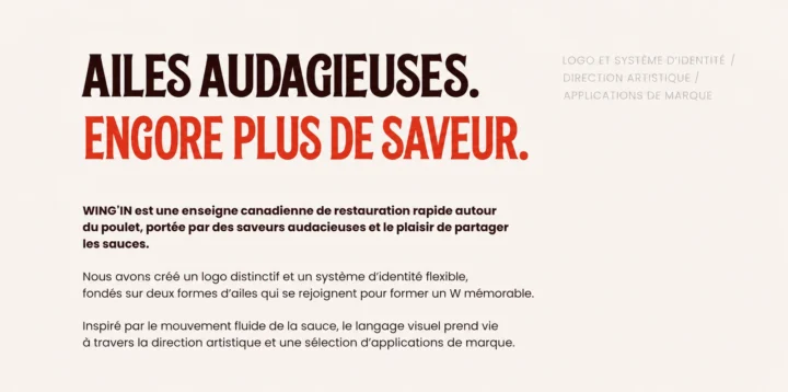 Présentation du concept et de l’identité WING’IN.